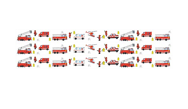 Amazon Com Fire Trucks And Fireman Wall Border Wall Decals 4 5 Inch Wide X 13 Feet Long Baby