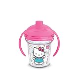Tervis 1250477 Hello Kitty-Baby Insulated Tumbler with Wrap and Playful Pink Lid, 6oz My First Sippy Cup, Clear