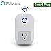 Superior Quality Mini Wifi-Enabled Smart Outlet By OOSSXX - No-Hub Wireless Plug - Compatible With Lights, Home Appliances - Remote Control With Smartphone/Tablet - Works W/ Amazon Alexa