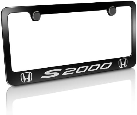 Honda S2000 Dual Logos Black License Plate Frame