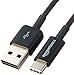 AmazonBasics USB Type-C to USB-A 2.0 Male Cable - 3 Feet  (0.9 Meters) - Black