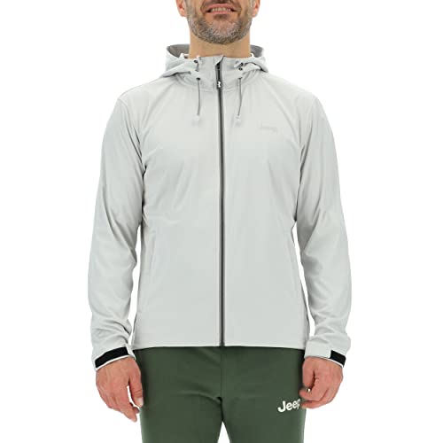 JEEP O102714-J955 J CHAQUETA LEGERA SOFTSHELL CAPUCHA HOMBRE con bolsillos de cremallera J23S Hombre Glacier Grey S