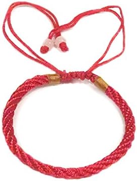 Kabbalah Red String Bracelet - Evil Eye Protection, Gold for Prosperity, 2pc