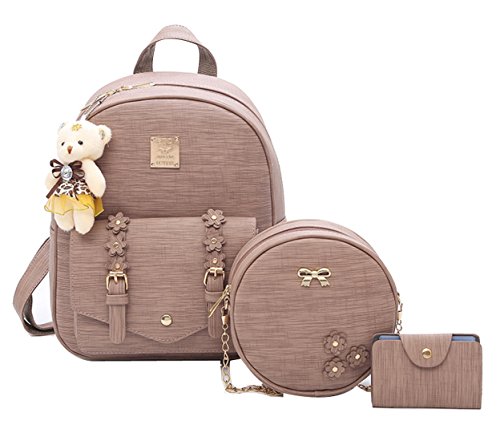 Weilong teens school backpack set canvas girls school b…