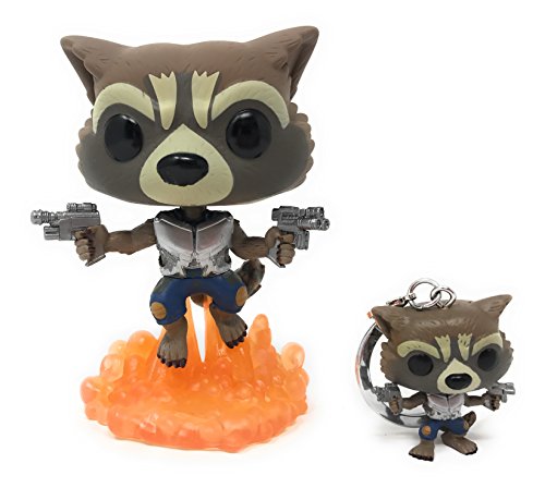 Funky POP Guardians of the Galaxy Rocket Raccoon Vinyl Figure &amp; Pocket Pop Keychain Bundle