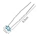 eBoot 40 Pack Flower Crystal Rhinestone Hair Pins with a Storage Bag for Bridal Wedding Hair Accessories (Blue)