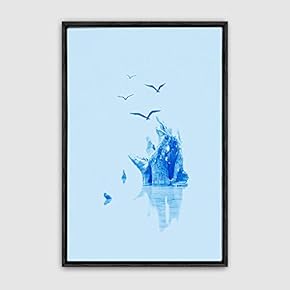 Framed Canvas Wall Art Minimalistic Painting Canvas Prints Home Artwork Decoration for Living Room,Bedroom - 16x24 inches