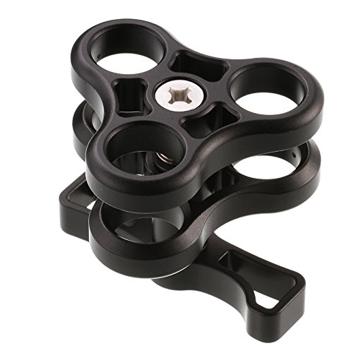 Run Shuangyu 3 Hole Ball Clamp Mount for Underwater Diving Housing Video Sport GoPro Camera Arm Tray Light - Thumbnail 4