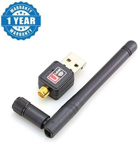 Ispite 600Mbps USB WiFi Dongle Wireless Adapter 802.11n/g/b with Antenna for Android/iOS Devices (Color May Vary)