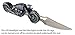 Vulcan Gear Devil's Skeleton Chopper Motorcycle Metal Handle Folding Knife with real Head light.