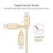 iPhone Charger Cable, Quntis 3Pack (3ft 6ft 10ft) Braided Charging and Syncing USB Lightning Charger Cord Certified for iPhone 7 7 Plus 6S 6 Plus 6S 6 SE 5S 5C 5 iPad Air Mini iPod Nano 7 (Gold)