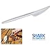 Extra Sharp Plastic Disposable Steak Knife by Shark-Tooth (Designed to Cut Through Meat/Chicken) (White, 50)
