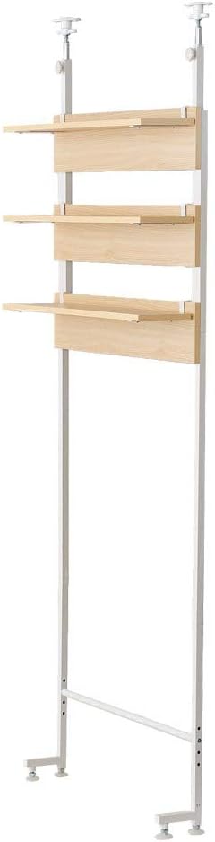 Amazon Co Jp エア リゾーム トイレ収納 壁面収納 壁面ラック つっぱり式壁面トイレラック Ruth ルース ナチュラル ホワイト ホーム キッチン