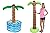 Inflatable Palm Trees Set, 1, Palm Tree 66â€™â€™ - 1, Palm Tree Beer Soda Cooler, 48â€™â€™ - By 4Eâ€™s Novelty,