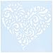 Clear Scraps CSSMSWLHEART6 Stencils, 6