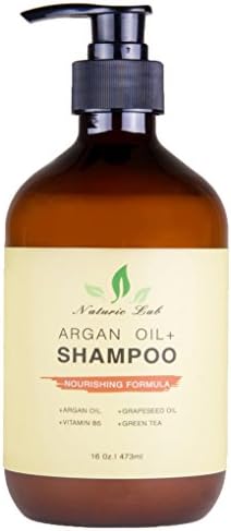 Argan Oil Shampoo- 16 oz Bottle with Pump, 100% Moroccan Oil & Potent Natural Ingredients, Vitamin Enriched for Gentle Hair Restoration Perfect for Daily Use, for Men and Women