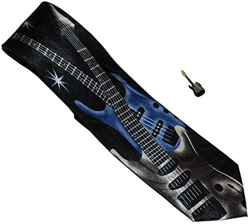 Music Neck Tie, Lapel Pin/Tie Tack Set