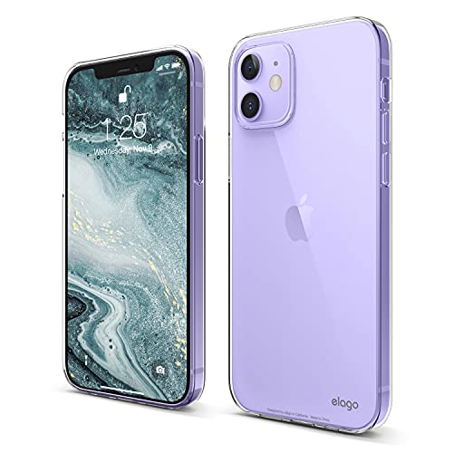 elago Clear Case Compatible with iPhone 12 Case and Compatible with iPhone 12 Pro Case 6.1 inch, Shockproof Case, Scratch Resistant, Flexible, Screen & Camera Protection (Clear)