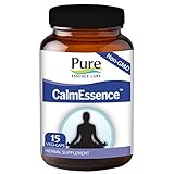 Pure Essence Labs Calm Essence - Natural Sleep Aid and Anti Stress Supplement PowderÂ - 15 Vegetarian Capsules