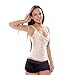 Women Sexy Boned Lace up Corsets and Strap Bustiers Top Overbust shaper Large Beige