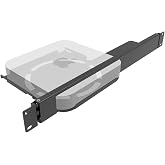 JINGCHENGMEI 1U Mini Rack Mount for Apple Mac mini, 19-inch Hinged | Steel Server Rack Shelf for All Mac Mini M2 and M1 Models