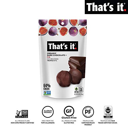 That's it. Valentines Day Gift (2 Pack)for her Organic Dark Chocolate Fig Truffles Fruit Bites 100% Plant Based Real All-Natural No Artificial Ingredients Healthy Snack Gluten Free Non-GMO - Thumbnail 6