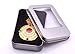 Fashion Rhinestone Golden Cosplay Black Dial Quartz Pocket Watch for Women Girls Necklace Chain+Pocket Chain+Box Pendant Watch