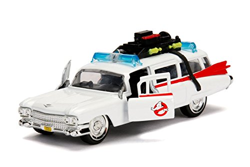 Jada Toys Hollywood Rides: Ghostbusters Ecto-1 Die-Cast Collectible Toy Model Car/Vehicle, 1:32 Scale