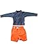 Hard Working Man - UV Sun Protective Rash Guard Swimsuit Set by SwimZip Swimwear
