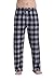 CYZ Men's 100% Cotton Super Soft Flannel Plaid Pajama Pants-BlackWhiteGingham-L