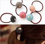 Cuhair(tm) Women' Elastic 10pcs Mushroom Head Dot Bunnies Hair Tie Hair Rope Ponytail Holder Hair Band Accessories