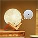 Engraved Moon Lamp Night Light - Brave & Smart Moon Light with Touch Control Brightness - from Mom/Dad to Daughter (B - from Dad)