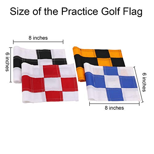 diliclever Golf Flag,Practice Green Golf Flags,400D Nylon Golf Putting Green Flag,Indoor Outdoor Backyard Golf Pin Flags,6 x 8 (4 Pack)