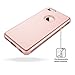 WeLoveCase iPhone 6S Plus 6 Plus Case, Defender Hybrid High Impact Heavy Duty Hard PC Outer Shell with Inner Soft Rubber 3 in 1 Combo Full-Body Armor Protective Case for iPhone 6 Plus (Rose Gold)