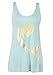 Sidecca Mermaid Floral Gold Foil Silhouette Tank Top
