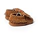 LIVEBOX LIVEBOX Infant Baby Girls and Boys Premium Soft Sole Moccasins Tassels Prewalker Anti-Slip Toddler Shoes (L: 12~18 months, Bow-Coffee)