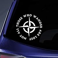 Bargain Max Decals LOTR Not All Those Who Wander are Lost Sticker Decal Notebook Car Laptop 5" (White)