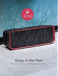 Vtin Altavoz Bluetooth portátil resistente al agua con HiFi Tec, graves mejorados, sonido HD, soporte AUX en interior exterior altavoz inalámbrico para smartphones, IPX6 impermeable altavoz para fiesta playa coche
