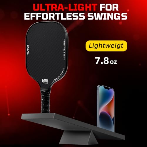 BAGAIL Pickleball Paddles Set, Pickle Ball Rackets with 4 Balls, Light - High Shock Absorption - Ergonomic, Suitable for Indoor and Outdoor Pickleball Games
