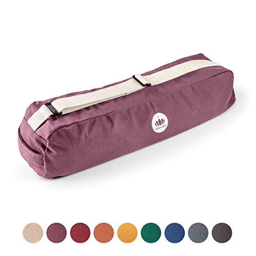 Lotuscrafts Yoga Mat Bag Pune – Fair & Ecological – Yoga Bag Made of 100% Organic Cotton – Yoga Bag for Yoga Mat – Yoga Mat Cover – Yoga Mat Carrier Bag – Yoga Equipment Bag
