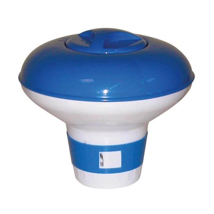 Deep Blue Deluxe Floating Chlorine Dispenser | Effortless Pool Maintenance Solution for Swimming Pool, Water Park, Spa