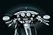 Kuryakyn 3782 Motorcycle Accent Accessory: Small Deluxe Gauge Bezels with Colored Accents for 1986-2013 Harley-Davidson Motorcycles, Chrome, 1 Pair