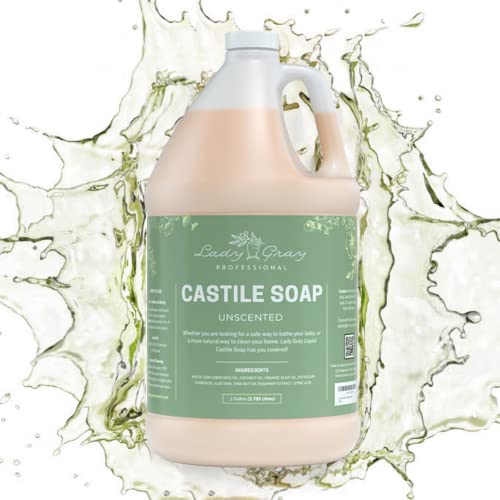 Castile Soap Liquid Unscented 1 Liquid Gallon Unscented Mild Soap for Sensitive Skin No