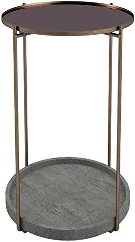 Fyyong テーブル デスク 物品 ヨーロッパのコーヒーテーブルラウンド小さなテーブル 現代のミニマリストのベッドルームカジュアルラウンドテーブル コーヒーテーブル装飾的なサイドテーブル 折りたたみ 在宅勤務 アウトドア 用