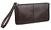 YALUXE Women's Leather Clutch Checkbook Wallet with Wrist Strap Fit iPhone6 Plus / Samsung Galaxy S4 (Gift Box)