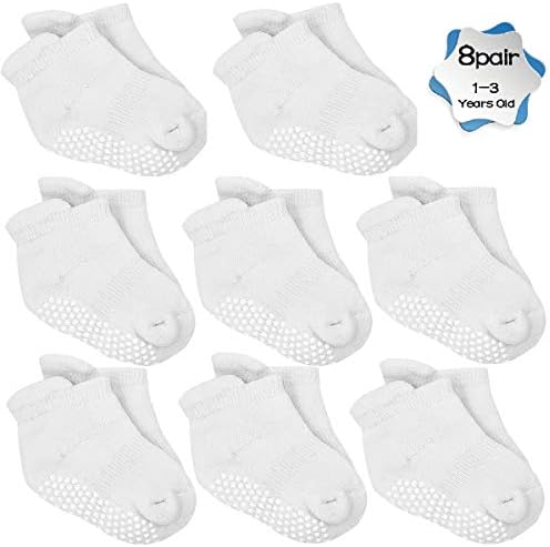 Toddler Grip Socks - Infant Non Skid Socks Boys Girls Non-slip with Grips 1-3 Years Old