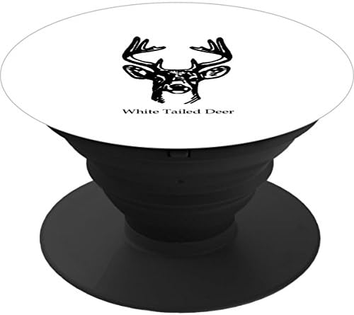 Premium Mounts and Stand, Expanding Stand Pop Grip Mount Sockets for iPhone,Smartphones and Tablets - buck white tail deer