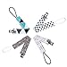 PPOGOO Pacifier Clip 4 Unisex Pacifier Clips Teething Ring Holders Modern Design for Boys and Girls