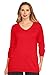 Roamans Women's Plus Size Fine Gauge V-Neck Sweater