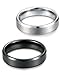 Tungary Jewelry Tungsten Carbide Rings for Men Women Wedding Engagement Band Promise Brushed 6mm Size 6-14 2 Pcs a Set